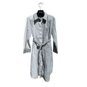 Lafayette 148 NY Peggy Parkside Stripe Shirtdress Malachite 2X NWT  NEW Pockets